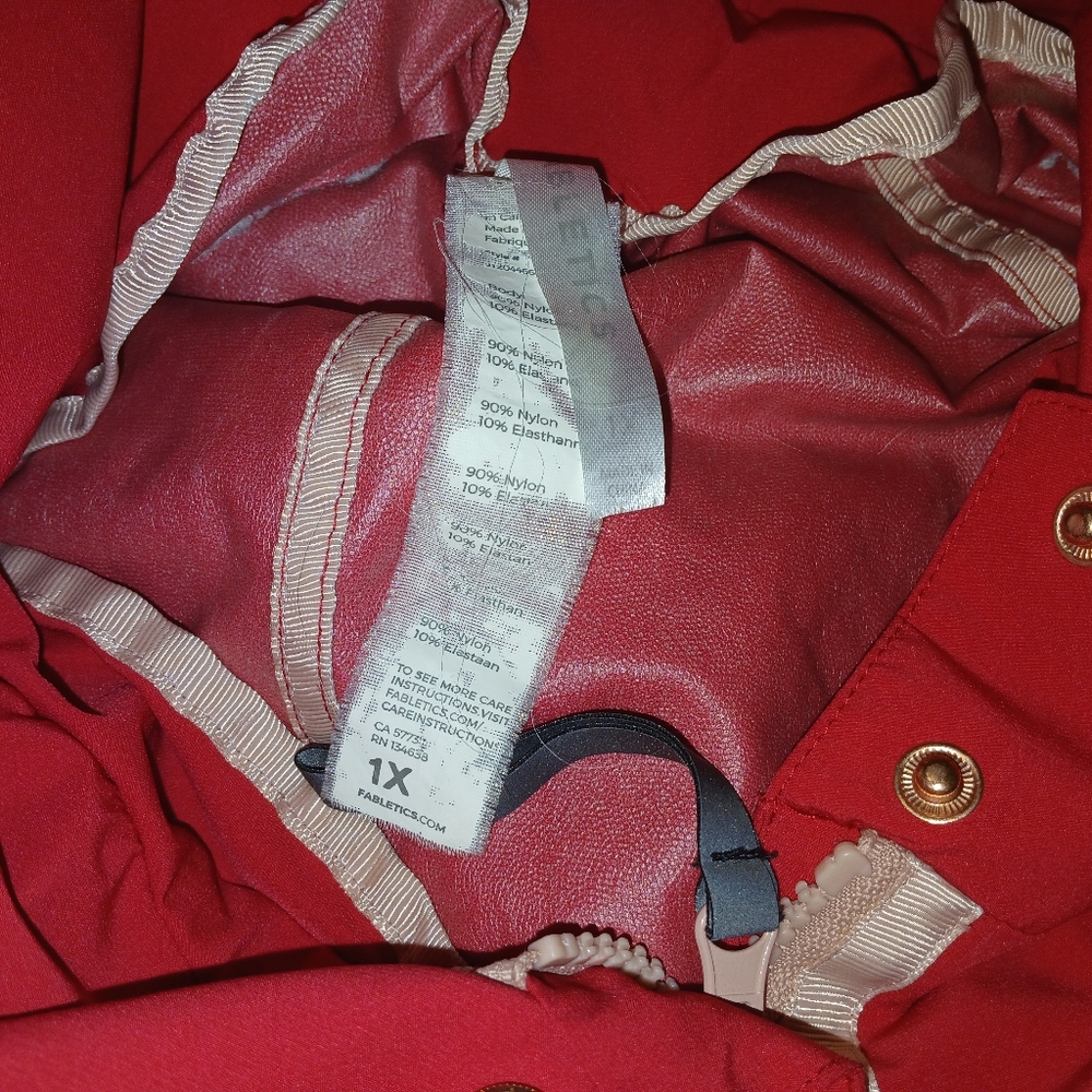 Fabletics Red Long Sleeve Pullover Jacket - image 5